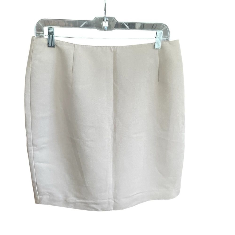 Preston & York Rayon Blend Classic Cream Pencil Career Skirt Womens Plus Size 14